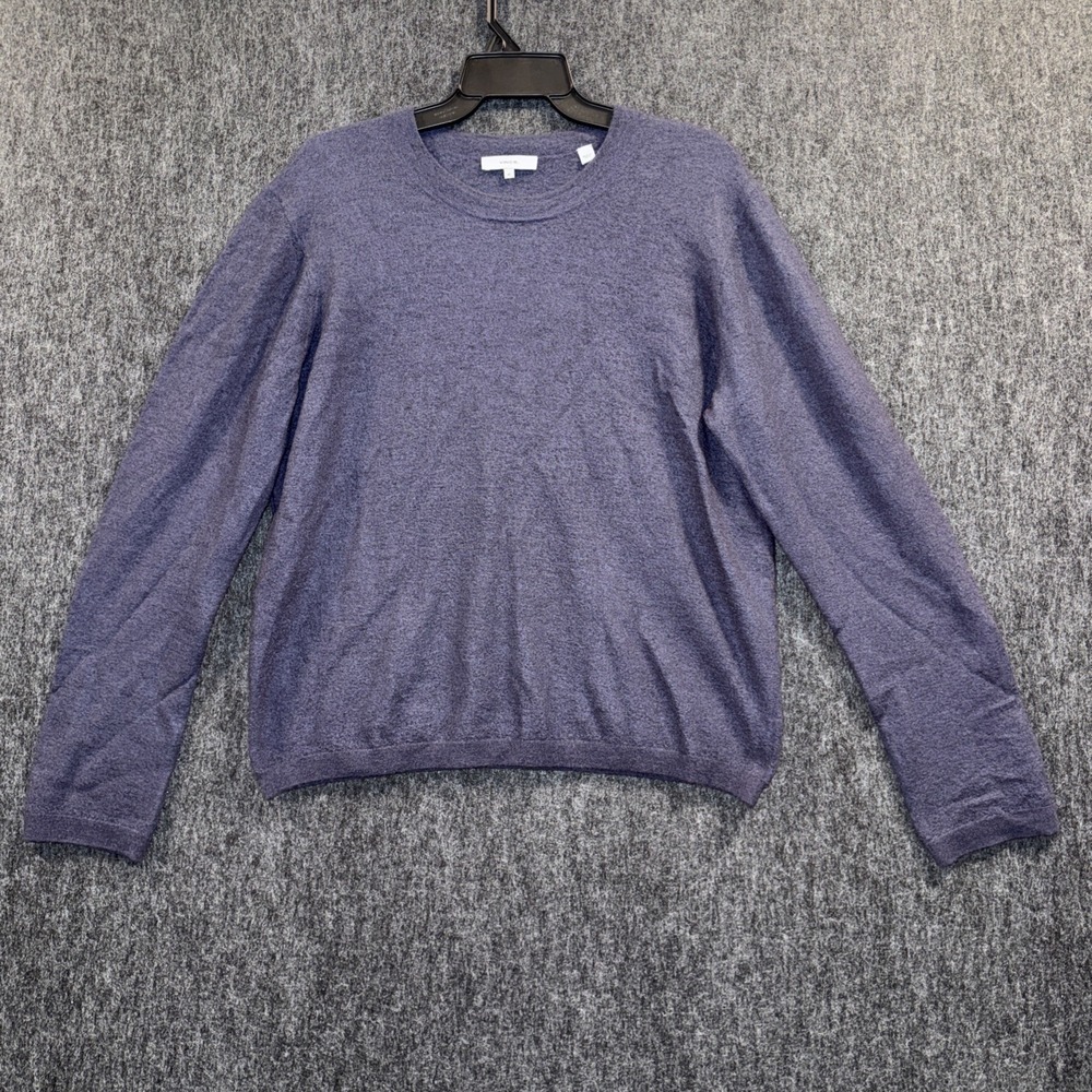 Vince XL 100% Cashmere Sweater Purple Crewneck Long Sleeve Luxury Minimalist